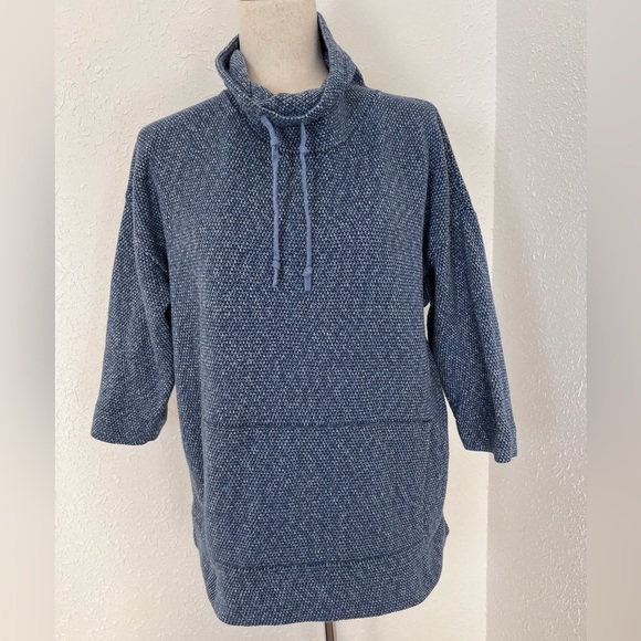 J. Jill Purejill Short Sleeve Cowl Neck Pullover Sweatshirt - Picture 1 of 6